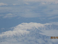 ビルマ・ラングレー特急旅行（１）日本アルプスの雪山。