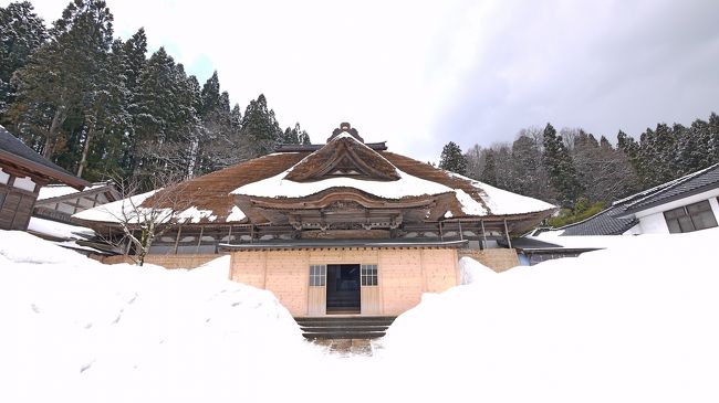 2012.3雪の矢島に知人に会いに行く3-金嶺山龍源寺，大黒屋食堂，帰京