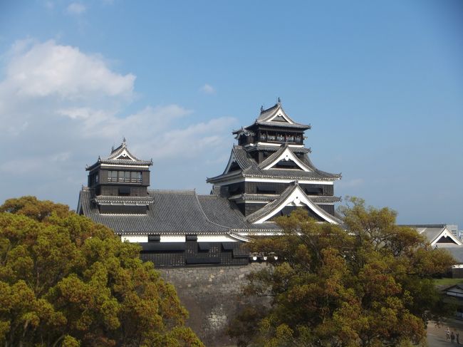 九州出張に絡めて前入りし、土日二日間で観光列車に乗りまくりました。<br /><br />【旅程】<br />4/14(土)<br />　　ＪＡＬ1803　羽田8:00 → 熊本9:50<br />　　あそぼーい！101　肥後大津11:01 → 宮地12:00<br />　　あそぼーい！102　宮地12:20 → 熊本13:37<br />　　Ａ列車で行こう3　熊本14:08 → 三角14：46<br />　　Ａ列車で行こう4　三角14:53 → 熊本15:31　<br /><br />4/15(日)<br />　　ＳＬ人吉　熊本9:44 → 人吉12:13<br />　　いさぶろう3　人吉13:21 → 吉松14:47<br />　　はやとの風3　吉松15:03 → 鹿児島中央16:31<br /><br />4/16(月)<br />　　さくら546　鹿児島中央8:37 → 博多10:02<br />　<br />4/17(火)<br />　　つばめ333　博多8:07 → 熊本8:57<br />　 さくら556 熊本13：22 → 博多14:02<br />　　ＳＫＹ20 福岡17:55 → 羽田19:30　　　　　　　　　　　　