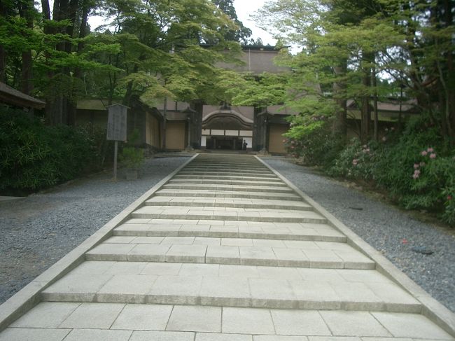 高野山にのぼったらまず金剛峰寺へ行きましょう。高野山の中心です。比叡山延暦寺とともに鎌倉仏教の総本山です。こんな山の中にお寺を開いたのです。