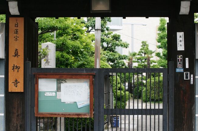 名古屋市東区にある日蓮宗のお寺、恵眼山・真柳寺の紹介です。慶長12年(1605年)に法華寺六世真柳院日動上人によって創建され、以来法華寺の末寺となりました。本堂は幕末の嘉永6年に焼失、2年後に再建されました。