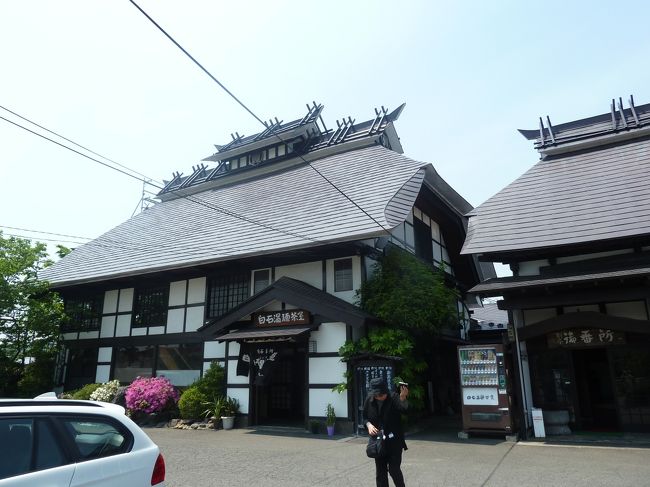 田村神社を出、斎川を渡る。<br /><br />その先の国道4号線沿いの白石温麺茶屋で昼食 。<br /><br />氷で冷やしたうどんを、三つ葉を散らしただけの、沸騰させた鉄鍋の汁にさらりと通すだけだが、なかなか旨い。<br />