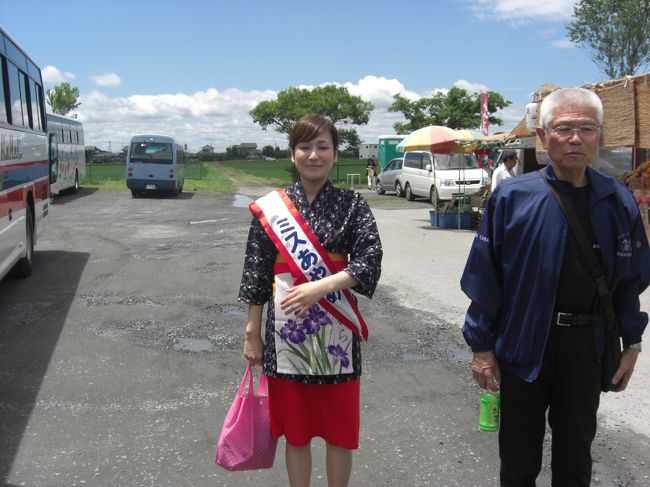 前の週のあやめ祭りで決まったらしいミスあやめ早速集客にかり出されたものの何をしていいかわからず１年間大丈夫？