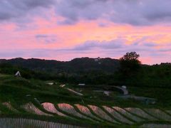 2012  千早赤阪　田植えの済んだ　棚田　の夕景