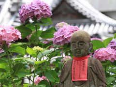 美しい矢田の山の辺で、お地蔵さんとアジサイに出会う　「矢田寺」