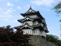 2012年7月　東北の旅　第１日　夜明島渓谷(茶釜の滝敗退）、弘前城(現存天守11)、新玉川温泉