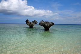 2012.7沖縄名護出張旅行6-古宇利島をめぐる．ハートロック，カフェとうらくなど