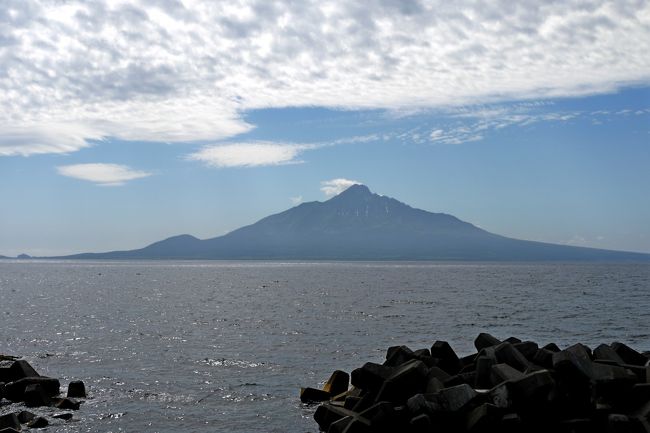 2012.7利尻・礼文旅行6-久種湖ミズバショウ群生地，南の知床へ，民宿はまなす，利尻島がきれいに見えた！