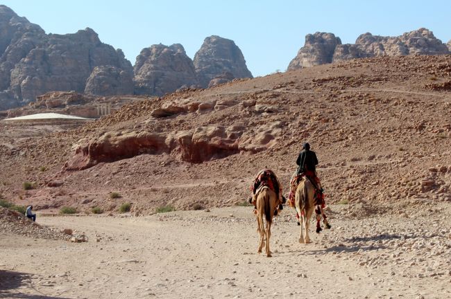 一人旅でヨルダン(Jordan)に行ってきました。<br />隣国のシリアやトルコでは内戦やテロが起こっていましたが、ヨルダンは治安が良く、人々は私を温かく迎えてくれました。<br />ラマダン最後の1週間でしたが、特別不便を感じることもありませんでした。<br /><br />8/13(月)　□出国　成田～<br />8/14(火)　■～アブダビ(Abu Dhabi)～アンマン(Amman)→ペトラ(Petra)【ペトラ泊】<br />8/15(水)　□ペトラ【ペトラ泊】<br />8/16(木)　□ペトラ→ワディ・ラム(Wadi Rum)【ワディ・ラム泊】<br />8/17(金)　□ワディ・ラム→アカバ(Aqaba)→死海(Dead Sea)【死海泊】<br />8/18(土)　□死海→アンマン【アンマン泊】<br /><br />※個人ツアーでの旅行です。<br /><br />◇基本英語が通じます。<br />◇どこでもUS$が使えました。<br />◇観光地ではお金を多く請求されることはあるものの、交渉したことは守ってくれるしそれなりにサービスしてくれる。一方で、見返りを求めず親切にしてくれる人も多い。「どうせお金せびるんでしょ」と疑って反省することも。&quot;Welcome!&quot; &quot;May I help you?&quot;と温かい声をかけてくれる人も。<br /><br />ヨルダン着後、すぐにペトラに移動しペトラ観光。<br />世界遺産にして現在世界7不思議にもなっていいるペトラを目の前にし、早くもお腹いっぱい感。<br />しかし、ヨルダンにはまだまだたくさんの感動が待ち受けているのでした。