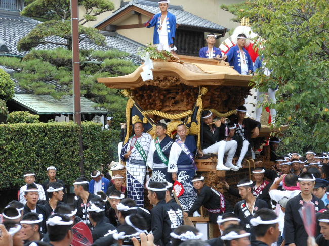 岸和田だんじり祭り<br />岸城神社へ宮入