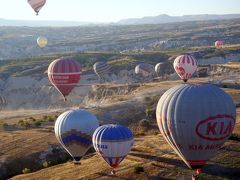 デデマンホテルから気球に乗るinトルコ