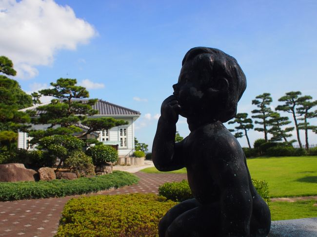 竹島の観光後、海辺の文学記念館で休憩がてら抹茶を頂いてきました。