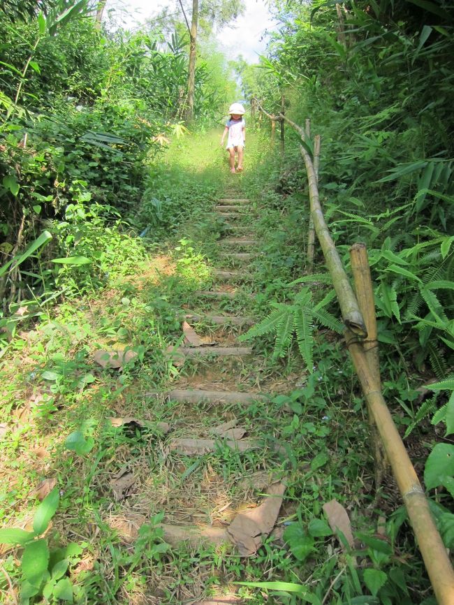 私はタイの北、ラオスとの国境の町、チェンコーンに住んでいます。<br />チェンコーンはメコン川に沿った小さな町です。<br /><br />今、娘の葉子の幼稚園が２週間、秋休みで、<br />毎日娘と一緒に近所を散歩しています。<br /><br />タイ人は、あまり歩かないので、娘には日本人らしく、ちゃんと歩く子になってもらいたい、と思います。<br />