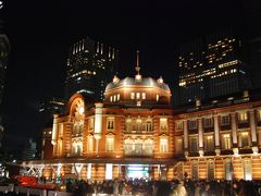 新装なった東京駅丸の内駅舎見物風景・・・ライトアップ編