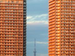 家族旅行2012秋・初めて関東方面へ10水上バスで夕焼けに染まるお台場へ