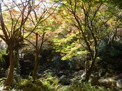 紅葉の花貫渓谷と国民宿舎　鵜の岬