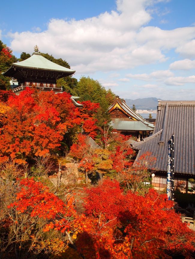 先週末は三段峡で紅葉狩りを楽しみました。<br />今週はどこへ行こうかと考えた末、広島県内では王道の宮島に決定！<br />１年で最も混み合うシーズンであることは、百も承知。<br />こんな時はやっぱり朝早く行くのが鉄則。<br />という事で、またまた５時起床。<br />６時５０分出発となりました～(^_^;)<br /><br />例年観光シーズンには大渋滞になる、宮島口。<br />渋滞対策のパーク＆ライドなどの情報がこちらに載っていますのでご覧ください。<br />廿日市市・宮島口渋滞対策<br />　　　　↓↓<br />http://www.city.hatsukaichi.hiroshima.jp/kanko_index.html#konnzatsu<br /><br />広島県・宮島口渋滞対策<br />　　　　↓↓<br />http://www.pref.hiroshima.lg.jp/soshiki/97/miyajimaguchi-park-and-ride.html