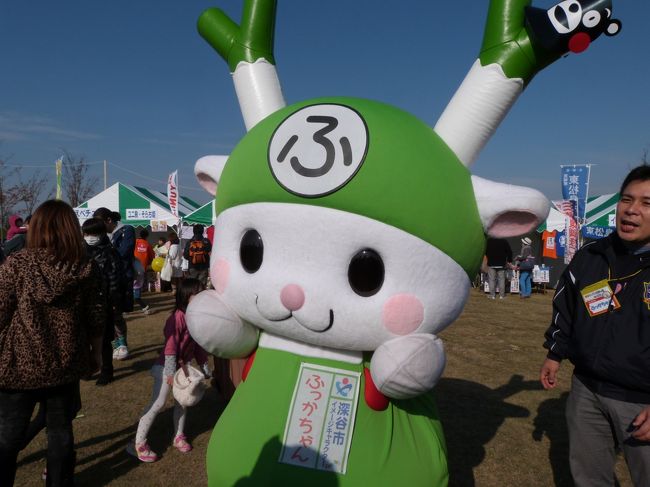 埼玉県羽生の水郷公園で行われた、ゆるキャラさみっとに行ってきました。<br />うちからはちょっと遠いけど、同じ埼玉県内なので、<br />重い腰をよいしょと上げ、一人で行ったのですが、<br />いるわいるわ、どこを見てもゆるキャラばかり。<br />私のテンションはMAX！！<br />カメラをぶら下げて、広い会場内を走り回りました。