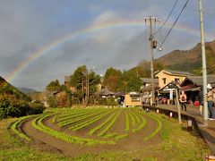 京都大原にかかった完璧な虹