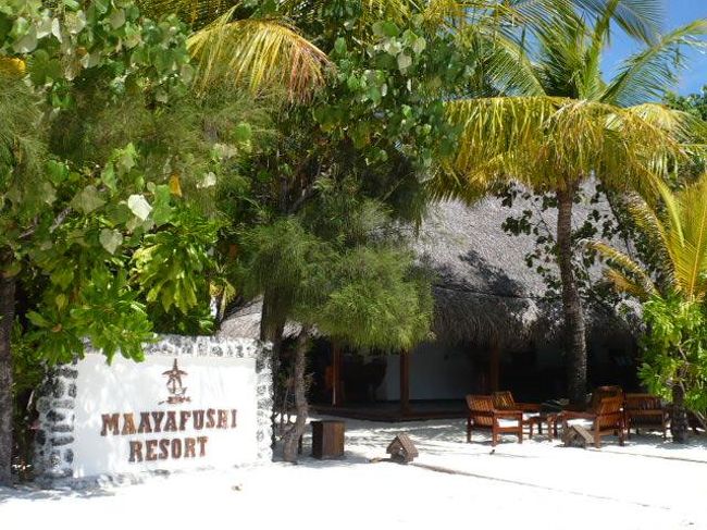 Maayafushi Resort(マヤフシリゾート)<br />(2012年4月15日現在の情報です。情報は予告なしに変更されますので、予めご了承ください。)<br /><br />ビーチが綺麗でハウスリーフが良いリゾート...<br />2009年9月にビーチヴィラの内装をちょっと変えました。<br />イタリア人はやはりセンスが良いです〜〜〜。<br />正面を大きなガラス窓に変え見通しよく、カーテンを明るくするとお部屋にいるのも楽しい。<br />Ali Atoll北西部に位置し、空港から水上飛行機で約25分。<br />マヤフシはアリマタ&ディギリと姉妹リゾート。<br />イタリア人中心マーケットです。<br />昔からダイバーリゾートとして有名で、今でもマヤフシティラのポイントはサメが多くて知られています。<br />以前は日本人のお客様を受け入れてくれていましたが、イタリアのオペレーションになってからは難しく入れてくれません...。<br />でも、今、また日本人マーケットに協力的になってきました。嬉しいですね!<br />島1周歩いても10分弱…と小さな島。<br />白い砂のビーチはソフトで裸足にはシットリ感でとても気持が良いです。南西方向には大きなビーチが広がり日焼けを満喫するお客様の姿が目にします。<br />このビーチは綺麗で有名〜〜〜。<br />島の周りのビーチには、サンチェアー&パラソル+椅子がありどこでも日焼けを楽しみ、美しい景色を眺めながらのんびりした時間を過ごすことができます。<br />東側は、ドロップオフのあるハウスリーフ、西側は遠浅のラグーンが広がり、マリンブルーの色が何処までもどこまでも続き綺麗...。<br />小さな島のわり&中にも木が多いので緑が優しく日陰が心地よい。<br />もう1つのマヤフシはオールインクルーディブ(一部除外あり)なので気が楽でお得。<br />3食はもちろんですが、食事のときのソフトドリンク、水、ワイン、ビール混み。グラスでのサービスです。もちろんコーヒー&紅茶も付いています。<br />コーヒーショップでは、ジュース、スナック、コーヒー&紅茶。<br />バーでは一部除外品(料金が高いアルコール)以外。無料のカクテルメニューがあるのが嬉しい。<br />メインレストランは3食ビュッフェスタイル。<br />ランチ&ディナー共に野菜&魚料理が多いので日本人向き。<br />マヤフシのイタリア人は、パスタよりも魚を多く食べます…何故?と聞いたら、「イタリアでは、魚は取れないし高い。」モルディブは新鮮で美味しい。<br />白身魚のカルパッチョ、そのままお刺身風に切ってくれます。<br />蒸し魚、BBQスタイルの魚、etc…硬すぎずバッチリ美味しい!<br />マヤフシは、魚はリゾート船が釣りに行くのでいつも新鮮!<br />もちろん肉料理、パスタ…もあり、いつもイタリアンパンがあり美味しい!<br />リーズナブル、ビーチが綺麗、ハウスリーフが良い、食事も美味しい、オールインクルーディブ、イタリア人が多い割には静か…お勧めのリゾートです!<br /><br />客室数75部屋。<br />お部屋のカテゴリーは3<br />☆ビーチコテージ 60室 <br />最大収容人数 大人2名 または大人1名+1子供1名<br />最大収容人数 大人3名 または大人2名+子供1名、大人1名+子供2名<br />1エキストラベッド<br />☆水上コテージ 8室 <br />最大収容人数 大人3名 または大人2名+子供1名、大人1名+子供2名<br />1エキストラベッド<br />☆VIPルーム(ビーチコテージ) 7室<br />最大収容人数 大人3名 または大人2名+子供1名、大人1名+子供2名<br />1エキストラベッド<br /><br />レストラン<br />3食ビュッフェスタイル。固定。<br />天井も高く開放的!<br />味付けが濃くなく日本人向き。<br />夕食 日曜日:イタリアンビュッフェ<br /> 水曜日:BBQ<br />金曜日:モルディビアンビュッフェ<br /><br />バー<br />サンドカーペット…は裸足に気持ちよい…<br />日中&夕方は静か...夕食後にエンターテイメントを行います。<br /><br />コーヒーショップ<br />朝食を食べ損ねても大丈夫!スナック、コーヒー、紅茶、ジュース、水などいつでもオーダーできます。<br /><br />ハウスリーフでのスノーケリング&ダイビング…<br />ハウスリーフに出入りできるところが3箇所あります。<br />1:北 水上コテージ前 部屋番号196辺り<br />2:東 ビーチコテージ前 部屋番号4〜5辺り<br />3:南 ビーチコテージ前 部屋番号34辺り<br />なだらかなドロップオフ。<br />ドロップオフ手前の浅瀬ラグーンにもテーブル珊瑚がどこまでも広がっています。<br />色とりどりの珊瑚は美しく、そしてたくましい!!!<br />珊瑚がより綺麗なのは1〜2の間。2〜3間ももちろん綺麗ですが1〜2間に比べると小さい。<br />水上コテージ190付近にポールが出ているところがあり、その近辺にはとても大きなイソギンチャク紫、ピンク、オレンジと、とても綺麗でクマノミちゃん達が沢山集まっています。こんなに立派なイソギンチャクを見たには久しぶり!<br />ハタタエダイ、ブラックポラミッドバタフライ、ツバメウオ、シマガギ、オヤビツチャの群れ物…なんとハウスリーフで大きなイソマグロ、ブラックチップではない大きなサメ、カスミアジ、パロットフィッシュetc…大きくてちょっとドキッとします。<br />全体的に多種の魚が沢山泳いでいて、大きすぎて横を通りすぎるとビックリしてしまうくらい。とにかく大物から群れ物までいて飽きることがない。<br />95年代のビヤドゥのハウスリーフと同じで、なんだか懐かしくなりました。魚が多いのはやはり面白い!!!<br /><br />マヤフシマッサージセンター<br />インドのハーブオイルアユルヴェダーを使用。<br />自然のハーブは沢山入っているので、体の中から綺麗になりそうです。<br />料金がお手ごろなので、滞在中毎日しても気持ちがよいです〜。<br />インディアンアユルヴァティク、スエディッシュ、リフレックスロジー、etc…豊富なメニュー。<br /><br />リゾート日本人スタッフ:いません<br />日本人ダイビングインストラクター:いません<br /> <br /> <br />Website<br />Email : maaya@dhivehinet.net.mv<br />電話:(960)666 0588<br />ファックス:(960)666 0568<br /><br />時間<br />日本との時差3時間<br /><br />トランスファー<br />水上飛行機で約25分<br />水上飛行機ラウンジは有りません。<br /><br />島のサイズ<br />1週歩いて約10分弱<br /><br />チェックイン 14:00<br />チェックアウト 12:00<br /><br />電気圧<br />220V 50Hz<br />プラグ:三椏日田ピン/マルチ有り(お部屋にあります。ない場合はレセプションに、 <br /> お問い合わせください。<br /><br />レセプション&キャッシャー<br />08:00〜01:00(am)<br /><br />クレジットカード<br />ビザ、マスター、アメリカンエクスプレス<br />*JCBは使用できませんのでご注意ください<br /><br />キャッシュの取り扱い<br />アメリカドル、ユーロー、(日本円不可)<br />*トラベラーズチェック使用可能<br /><br />インターネット<br />ラップトップの貸し出しあり。(無料)日本語不可。<br />台数が限られていますのでご了承ください。<br />Wifiコネクションは有料。<br />島内何処でも可能。レセプション、バー、ビーチ、お部屋など…。<br />30分US$7.50<br />1時間US$12.50<br />2時間US$20<br />8時間US$60<br />7日間使い放題US$91<br />*料金には10%サービスチャージ+8%GSTが別途になります。<br /><br />プリントサービスが必要の場合はレセプションにお問い合わせください。<br /><br />日本への電話&ファックス<br />電話:US$20 2.5分まで<br />ファックス:US$20 2.5分まで<br /><br />ハネムーナサービス<br />なし<br /><br />誕生日<br />なし<br /><br />結婚記念日<br />なし<br /><br />リピーター<br />なし<br /><br />DVD&CDレンタル<br />なし<br /><br />ベビーシッターサービス <br />なし<br /><br />ドクター(イタリアン)<br />オープン時間 12:00〜13:00/19:00〜20:00<br /> オープン時間内は無料/時間外は有料<br />薬代 無料<br />車椅子 なし<br />松葉杖 あり<br />ADE あり<br /><br />ご出発案内<br />ご出発のご予定に関するご案内は前日の夕方(19:00〜)にレセプションにてご確認ください。<br /><br />ルームサービス<br />なし<br /><br />カクテルパーティー<br />なし<br /><br />プール<br />無し<br /><br />ライブラリー<br />本棚はレセプション横にあります。<br />