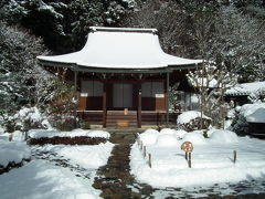 寂光院　雪の風景！2013年