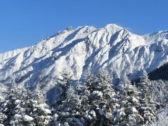 絶景！雪の北アルプス　新穂高より