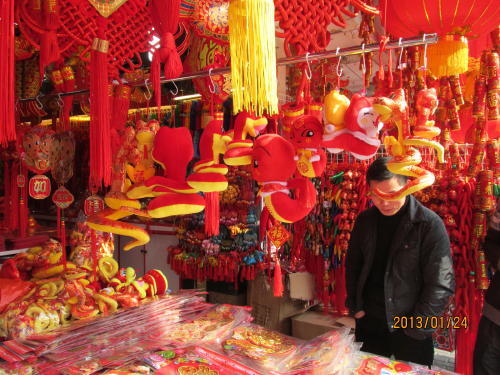 上海の豫園・福民路・旧正月市場・2013年