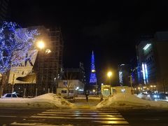 雪まつり前の札幌ひとり旅３☆　雪明りに照らされたさっぽろの夜景と夜の大通公園 ～Feb 2013～