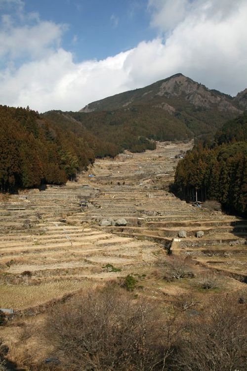 小さな旅○早春の奥三河 鞍掛山麓に広がる四谷千枚田と雪化粧の