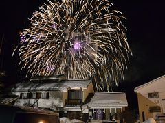 大町温泉郷の冬の花火