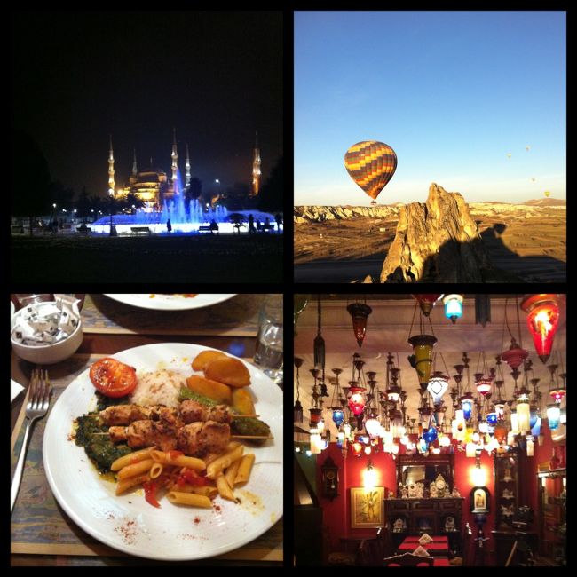 新婚旅行でトルコに行ってきました。<br /><br /><br />Ｑなぜトルコか？<br />ごはんが美味しいところに行きたかったから。(世界三大料理）<br />景色がきれいなところに行きたかった。<br /><br />Ｑ個人旅行？ツアー？<br />個人旅行。<br />ツアーは多くの都市を効率よく回れるし安いが<br />のんびりしたかったから。<br /><br /><br /><br />１日目早朝着、イスタンブール観光(旧市街）<br />２日目イスタンブール→カッパドキア移動、観光<br />３日目気球フライト、イスタンブールへ戻る<br />４日目イスタンブール観光(カーリエ美術館、新市街、スーパー）<br />５日目イスタンブール観光(トプカプ宮殿、ボスポラス海峡クルーズ)<br />６日目イスタンブール観光(日本料理屋、スパイスバザール、ハマム）<br />７日目イスタンブール観光(アジア側、考古学博物館）、帰国