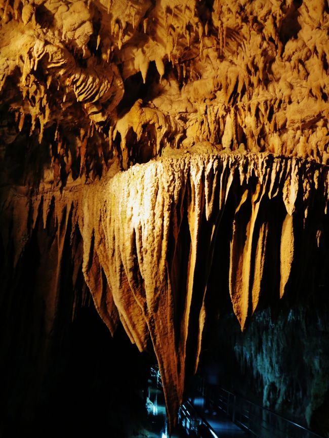 玉泉洞（ぎょくせんどう）は、沖縄県南城市玉城字前川にある鍾乳洞である。 1967年3月、愛媛大学学術探検部が調査を行った結果、初めてその全容が明らかにされた。 1972年4月に、株式会社南都によって観光用として公開された。現在は「おきなわワールド 文化王国・玉泉洞」の一施設となっている。<br /><br />観光用となっている部分は洞窟の主洞にあたり、約800mほどであるが、洞窟全体の総延長は5000mに達する（現在、公開されているのが890m）。これは沖縄県内で最大である。<br />無数の大石筍が林立する大広間｢東洋一洞｣の奥に位置する、白銀のロケットのような石柱（昇龍の鐘）は有名。 洞内に水が豊富で、二次生成物も豊富である。 石灰分を多く含む水が大量に流れ込む環境から、県外にある鍾乳洞にくらべ鍾乳石の成長が早く、つらら石は3年に1mmというスピードで成長している。 鍾乳石の数は100万本以上。<br />旧入道口のトンネル状階段は、洞内の一定した温度条件を利用した古酒（クース）の甕の貯蔵場所として利用されている。<br />洞内にはリュウキュウコキクガシラコウモリ・オオゲジ・カマドウマなどの陸生動物、体の白いテナガエビの一種やミジンコ・ワムシなど水棲動物が生息している。<br />洞内に流れ込んだ水によって運ばれた土砂は、洞内で砂礫（れき）堆積地層を作っている。この地層の中には1万5千年前に絶滅したと考えられているリュウキュウジカの骨の破片化石のほか、リュウキュウヤマガメの化石やサメの歯の化石が含まれている。海の生物の化石は、別の地層から分離し水で洞内に流されてきたものが堆積したものと考えられている。<br />（フリー百科事典『ウィキペディア（Wikipedia）』より引用）<br /><br />玉泉洞については・・<br />http://www.gyokusendo.co.jp/okinawaworld/okinawacave/<br />http://www.ajkj.jp/ajkj/okinawa/tamagusuku/kanko/gyokusendo/gyokusendo.html<br /><br />4日目	【２月１日(金)】 <br />ホテル（8：00発）＝＝沖縄の駅ちゃんぷるー（約60分/琉球村は別料金：840円）＝＝○沖縄黒糖（黒糖ができる工程を見学・約30分）＝＝○首里城公園（約60分/守礼の門・園比屋武御嶽石門・首里城跡/正殿は別料金：800円）＝＝○沖縄黒糖（黒糖ができる工程を見学・約30分）＝＝○国際通り自由散策（沖縄随一の繁華街・約4時間/【OP】南部観光［昼食付］）＝＝DFSギャラリア沖縄（お買い物・約60分）＝＝那覇市内〈泊〉　[バス走行距離：約59km]　　　　<br />夕：うらしま　【宿泊先：沖縄ナハナ・ホテル＆スパ】<br />