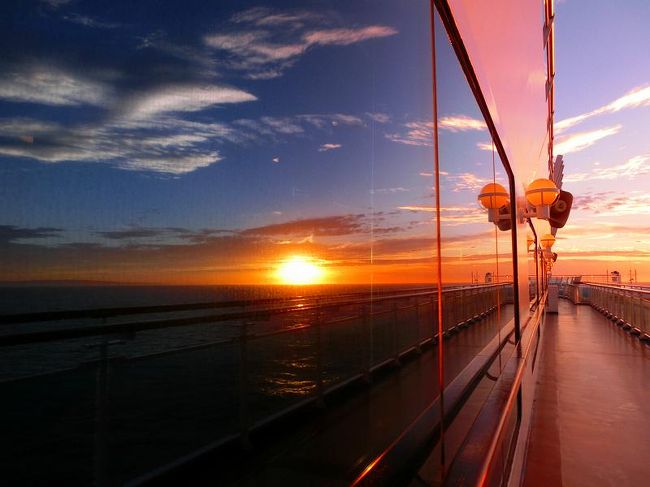 ダニーデン出港:夕日
