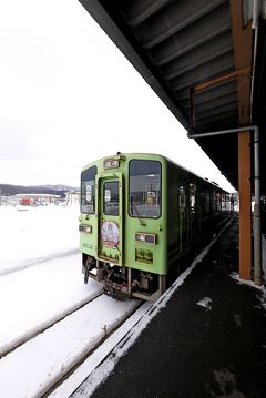 2013.3由利本荘・矢島ひな街道めぐり4-由利高原鉄道今年の「おひなっこ列車」一番列車に乗る