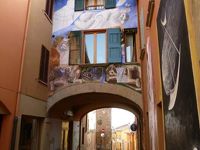 春の優雅なイタリア中部・サンマリノ巡り旅♪　Ｖｏｌ６（第２日目午前）　☆DOZZA（ドッザ）：イタリア美しき村「DOZZA」は屋外美術館♪