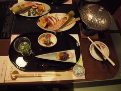 息子の卒業旅行で京都へ　嵐山温泉　花伝抄　夕食と朝食　２０１３年３月