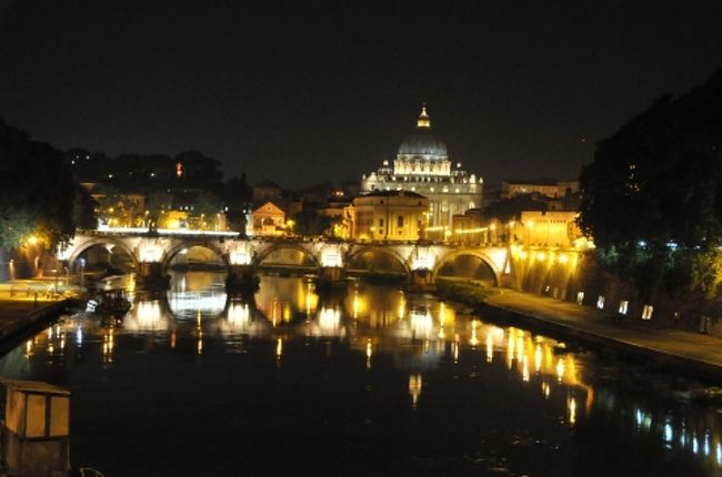 2012年イタリア・スイス旅行記　第16回　ローマ観光　歩き回って夜景を観賞