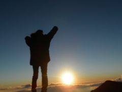 ハワイ島①　　マウナケア 4200mの夕日と星空☆　（ついでに探鳥。ハワイのウズラ）