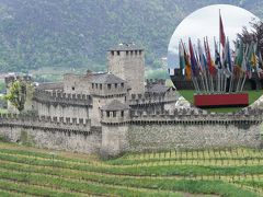 世界遺産の３つの城と城壁があるベリンツォーナ