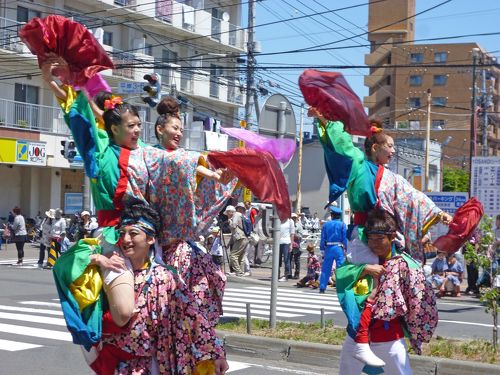 第22回YOSAKOIソーラン祭り（2013年）平岸会場４（バサラ瑞浪、北鼓童