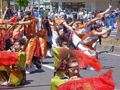 第22回YOSAKOIソーラン祭り（2013年）平岸会場９（旭川北の大地、幻夢伝、ミナオ・ドーレくしろ、小樽・小僧会）