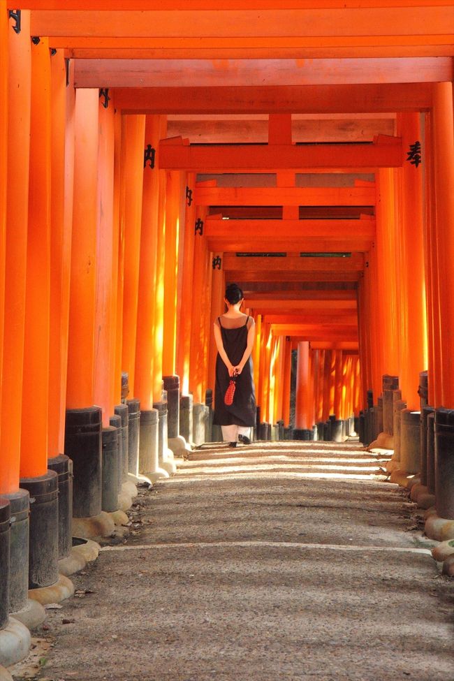 稲荷神社の総本山，伏見稲荷大社。<br />朱塗りの鳥居が整然と立ち並ぶ境内は，まるで別世界に誘われたような景色です。<br /><br />そんな伏見稲荷大社をより一層楽しむことができるのが，稲荷山をぐるっとまわる&quot;お山めぐり&quot;です。<br />1周約4km，2時間の山登りですので，時間に余裕のある人しか行けません。<br />しかし，この&quot;お山めぐり&quot;こそ，伏見稲荷大社参拝の真骨頂なのです。<br />夏の暑い日に歩いてきましたので，ご紹介したいと思います。<br /><br />