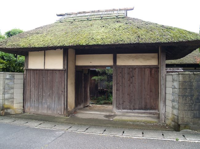 　新潟県村上市には武家屋敷が残っている。重要文化財の若林邸や成田家（http://4travel.jp/traveler/dr-kimur/album/10793754/）とここ飯野の武家屋敷である。市内には他に、高岡家、岩間家、藤井家の武家屋敷もまいづる公園内に移築されている。そのためか、30年前にはこの3棟が武家屋敷となっていたのだが、最近ではこの飯野の武家屋敷は出てこない。この家には人が住んでいることと、他の武家屋敷や武家屋敷が移築されたまいづる公園から離れ過ぎていることもそうした理由であろうか。<br />　堀直寄は徒歩町を羽黒口付近と飯野付近に造った。しかし、松平家や榊原家、本多家の時代には5万石加増されて15万石となり、ここ飯野も武家屋敷が造られる。そうした下級武士の屋敷の一つが残っているのだろう。<br />　南線道路側にはブロック塀で情緒がないが、天井がなく古い造りの屋根裏が見られる萱葺き屋根の表門とその前に建つ萱葺き屋根の母屋は確かに武家屋敷跡である。母屋横には狭いが庭もあるようだ。黒塀プロジェクトでは小町界隈のブロック塀が黒塀に替わったが、ここ飯野ともなると古い武家屋敷の佇まいにさえも黒塀プロジェクトが及ばない。今日、門が開いていたのは武家屋敷が見学できるようにではなく、お祭り（村上大祭）であるからなのだろうか。<br />（表紙写真は武家屋敷の表門）