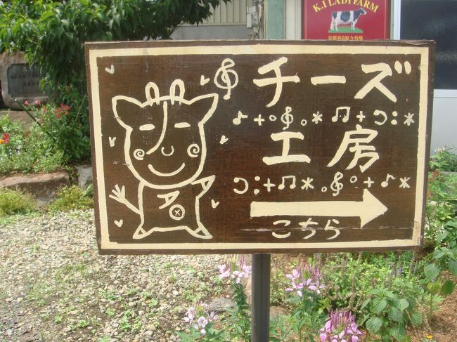 (有)那須高原今牧場チーズ工房は那須高原今牧場敷地内にあります。今牧場社長の次女ゆかりさんが旦那さん(高橋雄幸さん)とチーズ工房を立ち上げました。二人の出会いは映画になりそうです。ゆかりさんは高校卒業後、乳製品加工を学ぶため「栃木県農業大学」から北海道のチーズ工房で加工技術を身に付け、イタリアへも修行へ出掛けました。一方高橋雄幸さんは新潟県出身です。新潟県農業大学を卒業し黒川村役場(現胎内市)の観光課に勤務しました。そこで当時村が畜産加工の製造に力を入れていたため1年間ドイツに派遣され搾乳からチーズの製造に至る一連の過程を学びました。帰国後さらに北海道十勝の新得町「共働学舎」にて研修し黒川村にチーズ工房を立ち上げました。二人は北海道「共働学舎」で知り合い7年後にめでたく結婚しました!二人の夢は「自分たちのチーズ造り」2012年4月農場内にチーズ工房が出来ました。栃木県内で農場内のチーズ工房は初めてだそうです。簡単ですが見学しましたのでご紹介します。