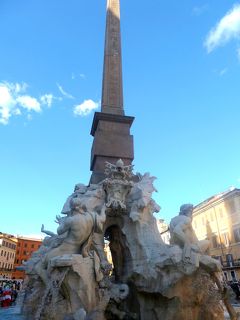 第２部ヴァチカンを飾る、４人の天才を巡るローマ美術散歩09”四大河の噴水”と”ムーア人の噴水” in ナヴォーナ広場