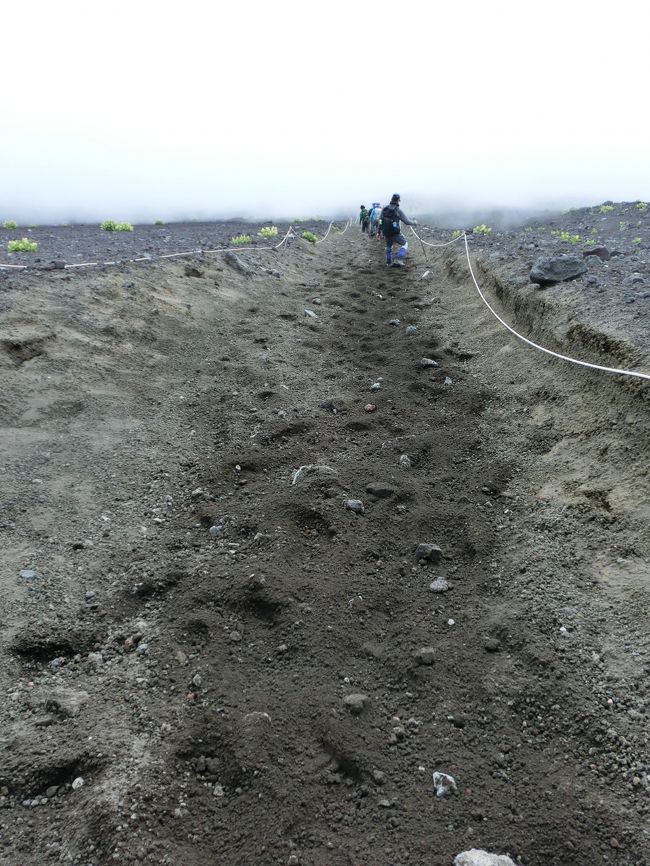 ご訪問をありがとうございます。<br /><br />自粛を求められている富士山の弾丸登山を、またまたやってしまいました。<br />f(^^; <br /><br />ご来光を拝みたい、でも山小屋は敬遠。<br />そんな人たちが徹夜で、せっせと山頂を目指します。<br />今回は自衛隊の人たちがたくさん登っておられたこともあって、行軍を思わせる登山になりました。<br /><br />富士山<br /><br />標高　3776m<br />歩行距離　登り7.8?　下り6.2km<br />標高差　1776m　<br />ルート　須走<br /><br /><br />2013年　登山記録<br />（旅行記としてアップしているもの）<br /><br />1/1愛宕山<br />1/6綿向山<br />1/12金毘羅山<br />1/31高見山<br />2/21金勝アルプス<br />3/19鬼ヶ牙 <br />3/21オグラス山 <br />4/4笠置山<br />4/16岩篭山 <br />5/9氷ノ山<br />5/17行者還岳<br />5/23打見山<br />6/6打見山 <br />7/27.28富士山<br /><br />