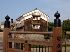 先月新装改修が完了したばかりの、八幡さざなみ公園の安居橋（あんこばし）