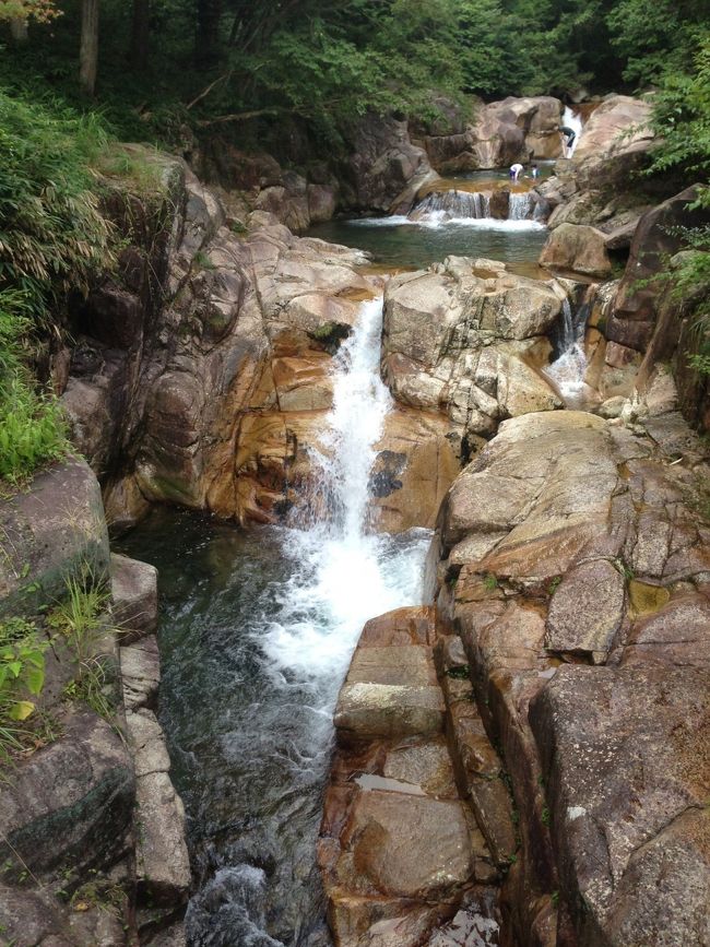 日々の疲れを癒したい! ということで、水がキレイで有名な板取川上流の川浦渓谷と高賀渓谷に行ってきました。<br />BBQや川遊びをしている人たちが多い中、私たちは水着を持ってなかったので、足を水につける程度。でも、水がとても冷たく、そしてキレイなので気分がスッキリしました(^^)<br />来年は、水着を持っていってちびっ子達と川遊びしたい‼