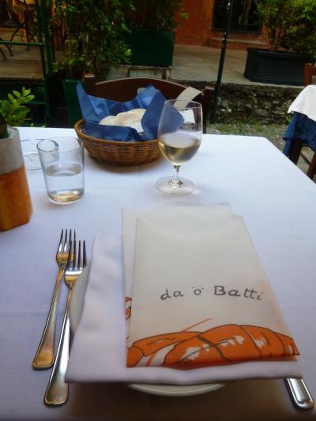 優雅な夏バカンス　イタリア・東リビエラの旅♪　Ｖｏｌ１３６（第１１日目夜）　☆ポルトフィーノ：手長エビの名店「Da u Batti」で優雅なディナー♪