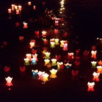 ホイアン・ランタン祭り　川面に映る祈りの光と、メコン河　月夜に煌めく蛍の光　ホーチミン編